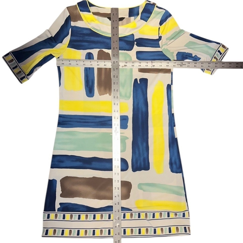 Women’s 3/4 Sleeve Colorful Striped Shift Dress - Size XS - Picture 6 of 10